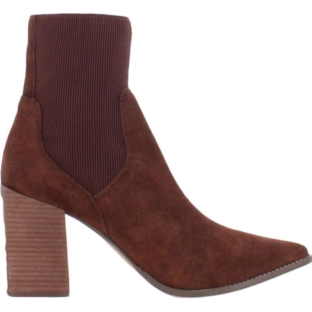 NWB Genuine suede chestnut color pull on boots